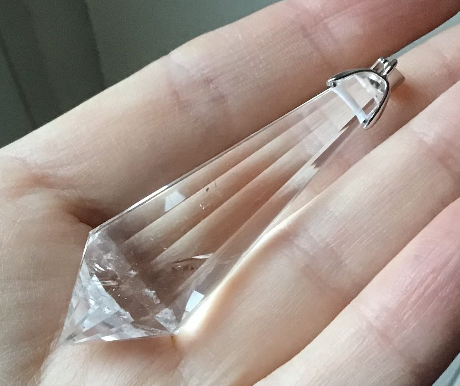 Clear Quartz Crystal Pendant Pendulum Tim Whild